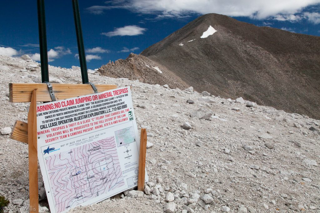 Mining Claim on Mount Antero