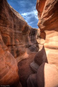 Inside Holeman Slot Canyon