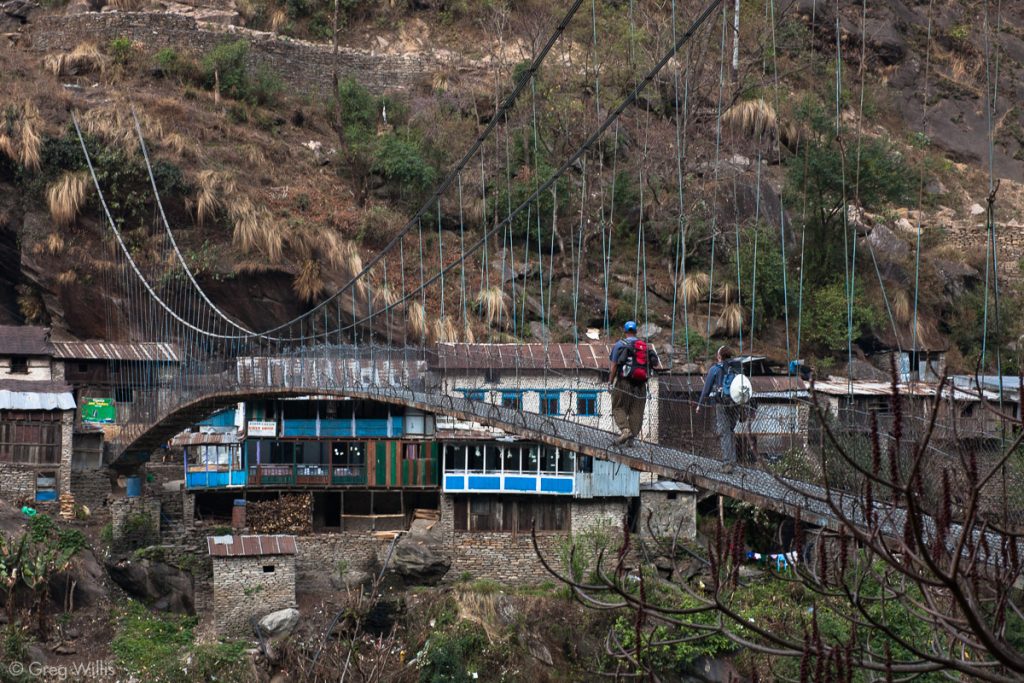 Suspension bridge to Syange