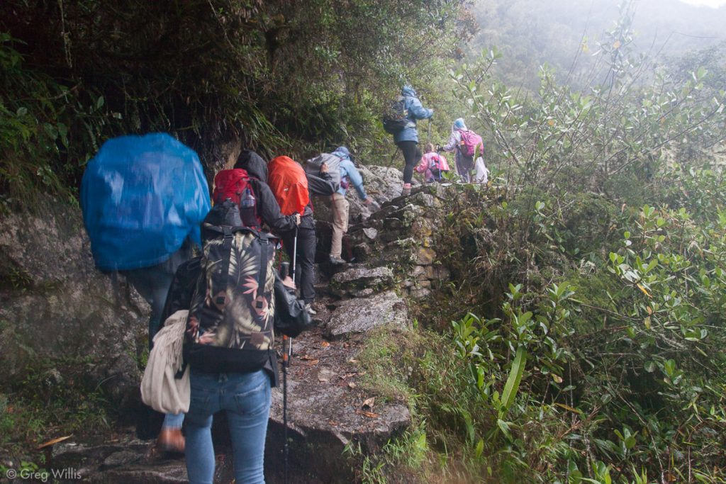 Rainy trail to the Intipunku