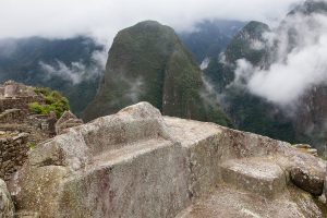 Sacred Rock and Putucusi Mountain from near the Temple of the Sun