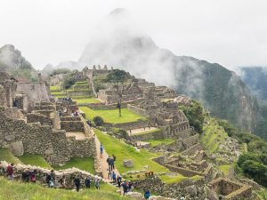 Wayna Picchu behind Machu Picchu