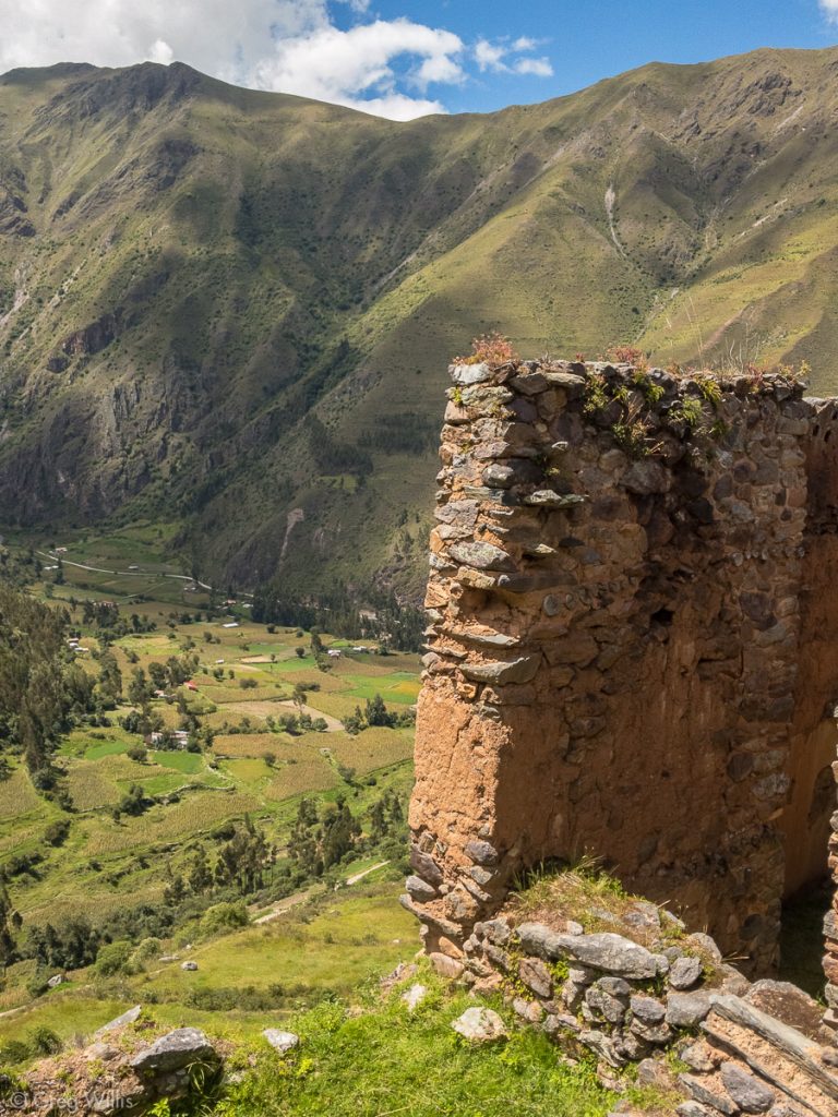 Pumamarca: Wall and View of the Patacancha Valley