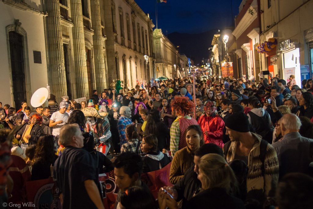 Día de los Muertos - Crowd on Macedonio Alcalá