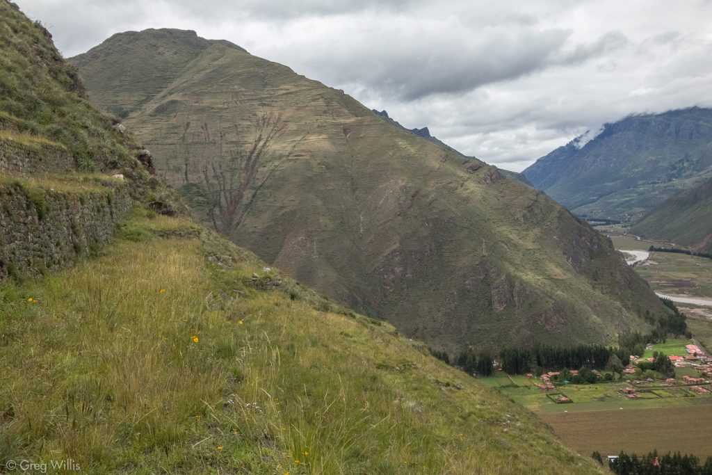 Looking East Sacred Valley from Paccha Pata Terraces, Pisac