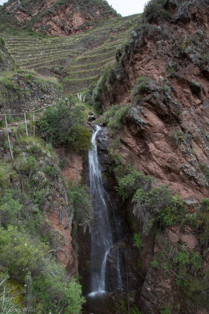Waterfall in the Paccha Pata Terraces, Pisac
