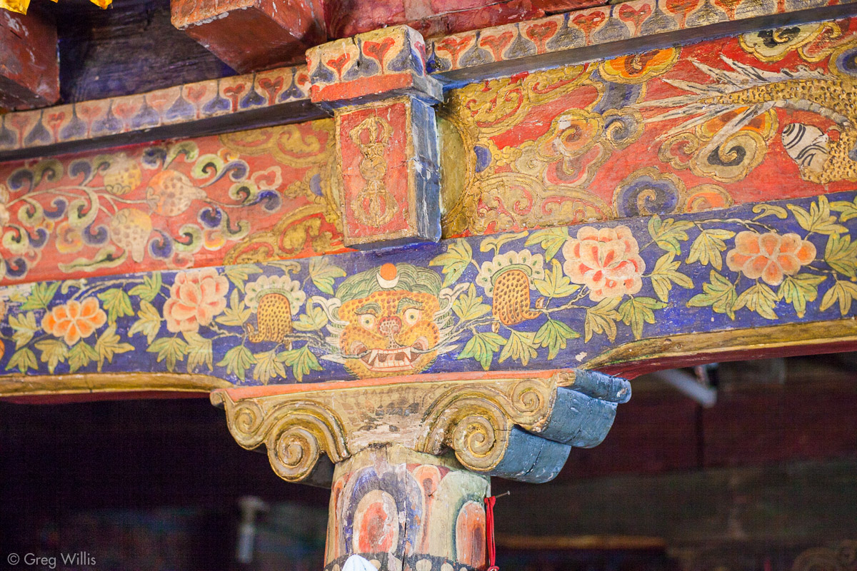 Painted Support, Jhong Gompa - Greg Willis