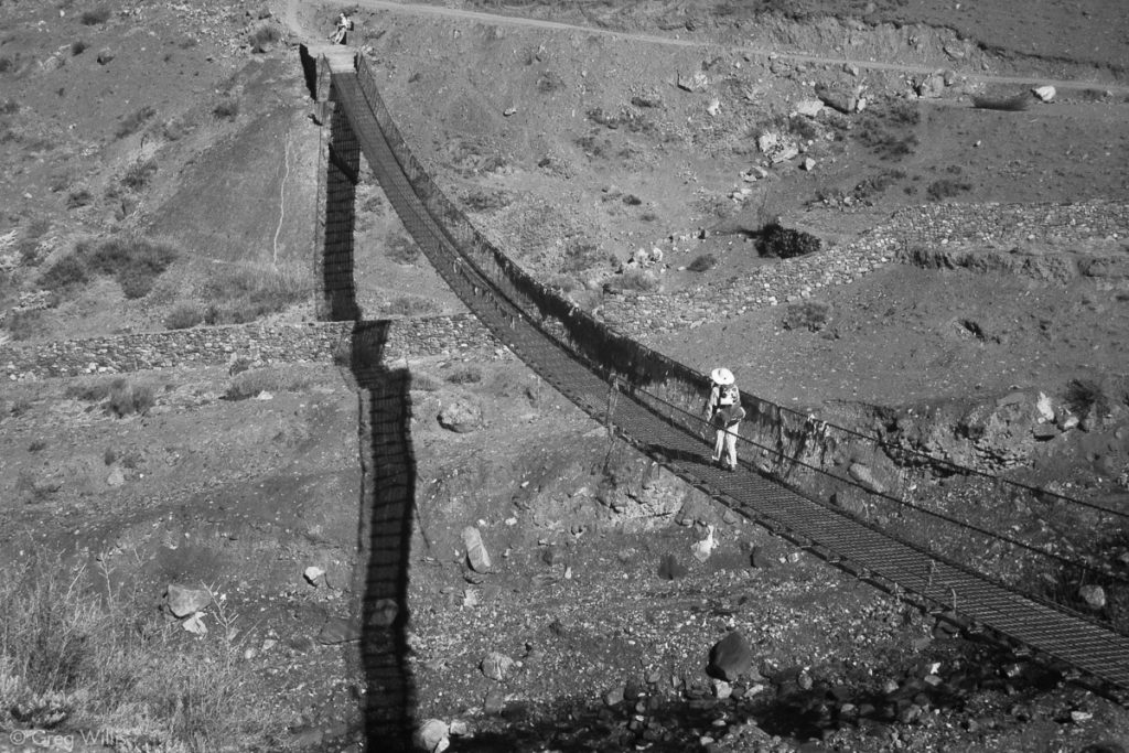 Suspension bridge near Chhokor