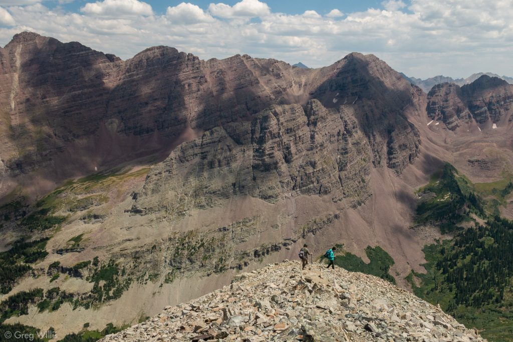 The Slopes of Pyramid Peak from the Maroon Peak Descent