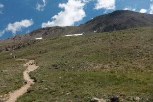 Summit of Mt Yale from the Trail Below