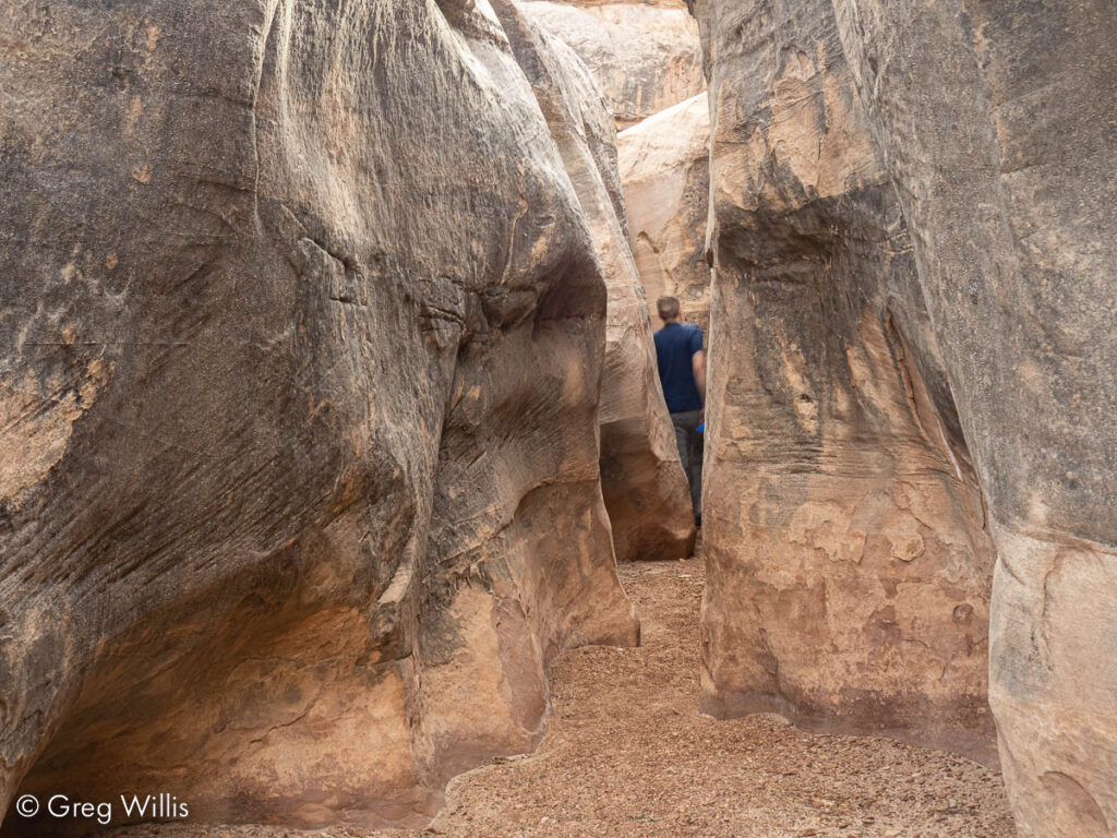 Mike in an Almost Slot Canyon