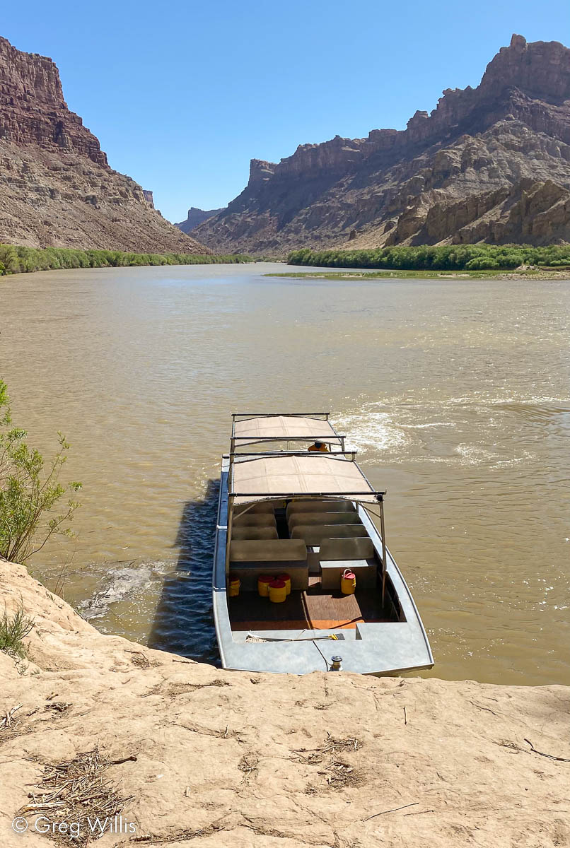 Jet boat pickup after 60+ miles of backpacking - Greg Willis